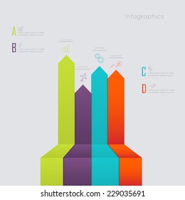 Minimal infographics design. Vector
