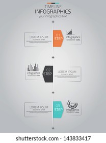 Minimal infographics design. Vector can be used for workflow layout, diagram, number options, web design.