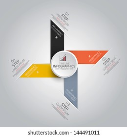 Minimal infographics design. Vector can be used for workflow layout, diagram, number options, web design.