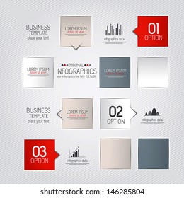 Minimal infographics design. Vector can be used for workflow layout, diagram, number options, web design.