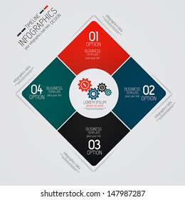 Minimal infographics design. Vector can be used for workflow layout, diagram, number options, web design.