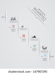 Minimal infographics design. Vector can be used for workflow layout, diagram, number options, web design.