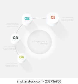 Minimal infographics design. Vector can be used for workflow layout, diagram, number options, web design.