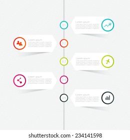 Minimal infographics design. Vector can be used for workflow layout, diagram, number options, web design.
