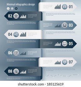 Minimal infographics design. Vector eps 10