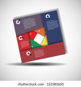 Minimal infographics design. Vector with fresh colour.
