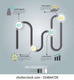 Minimal infographics design. Vector Illustration