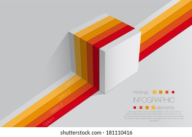 Minimal infographics design-vector illustration
