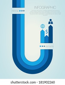 Minimal infographics design-vector illustration