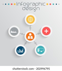 Minimal infographics design-vector illustration