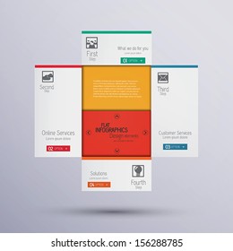 Minimal infographics. Flat design. Vector
