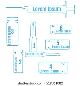 Minimal infographics. Medicine. Vector