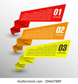 Minimal infographics - origami infographic banners