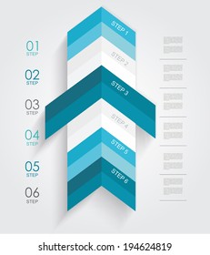 Minimal infographics or Step banners template in Arrow style. Vector. 
