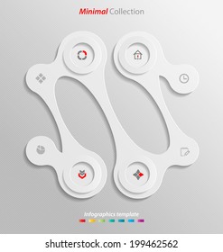 Minimal infographics template easily to be customized for interactive data communication