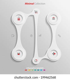 Minimal infographics template easily to be customized for interactive data communication