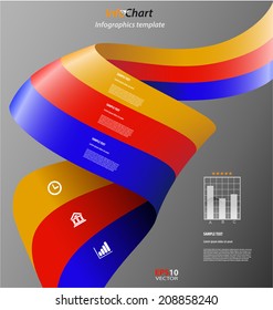 Minimal infographics template easily to be customized for interactive data communication