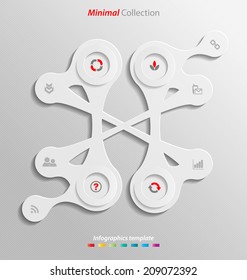 Minimal infographics template easily to be customized for interactive data communication