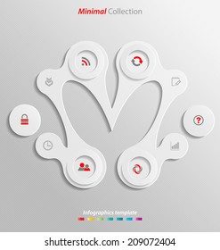 Minimal infographics template easily to be customized for interactive data communication