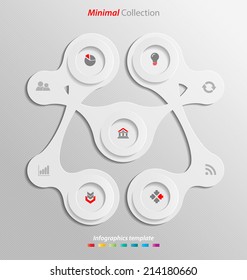 Minimal info-graphics template easily to be customized for interactive data communication