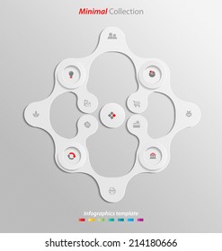 Minimal info-graphics template easily to be customized for interactive data communication