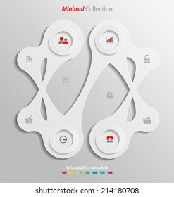Minimal info-graphics template easily to be customized for interactive data communication