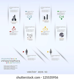 Minimal infographics. Vector