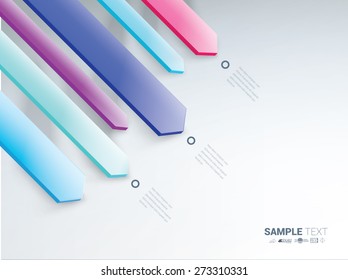 Minimal Infographics Vector of Colorful Arrows 