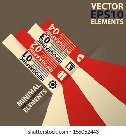 Minimal infographics. Vector Illustration vintage