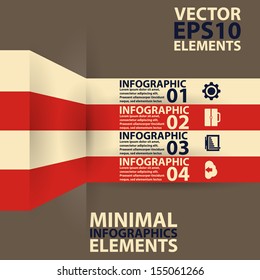 Minimal infographics. Vector Illustration vintage