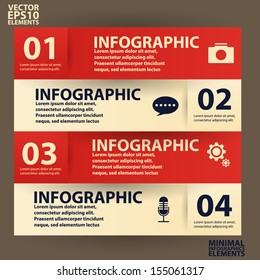 Minimal infographics. Vector Illustration vintage