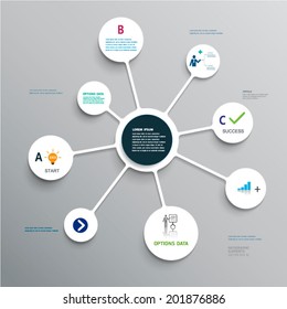 Minimal Infographics.molecule design template. Vector file.