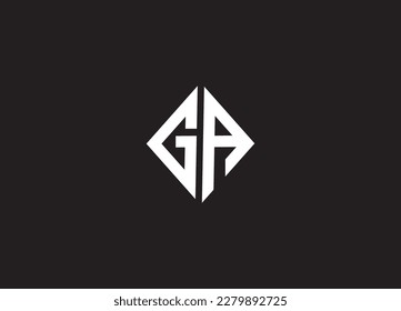 Minimal Initial AG, GA Letter Logo Template for Your Company Business
