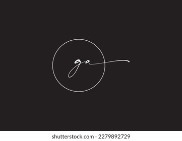 Minimal Initial AG, GA Letter Logo Template for Your Company Business