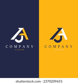 Minimal Initial AJ Letter Logo, Modern And Luxury Vector Template