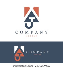 Logotipo Mínimo De Letra AJ Inicial, Plantilla Vector Moderna Y De Lujo