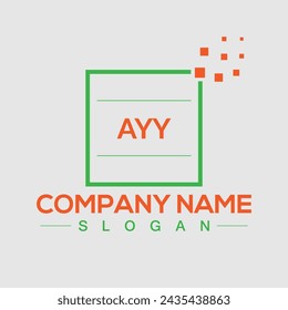 Minimales anfängliches AYY-Logo-Design mit Handschrift-Stil Vektor und Illustration