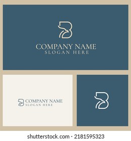 Minimal initial B Eagle creative logo template vector illustration