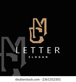 Minimal Initial CM Letter Logo, Modern And Luxury Icon Vector Template Element