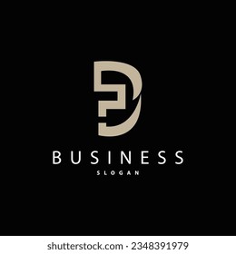 Minimal Initial D Letter Logo, Modern And Luxury Geometric Design, Icon Vector Template Element