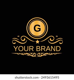 Minimal Initial G Logo Design with Handwriting Style Vector and Illustration