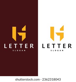 Logo Mínimo Inicial De Letra GH, Elemento Moderno Y De Plantilla De Vector De Icono De Lujo