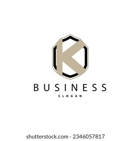 Minimal Initial K Letter Logo, Modern And Luxury Geometric Design, Icon Vector Template Element
