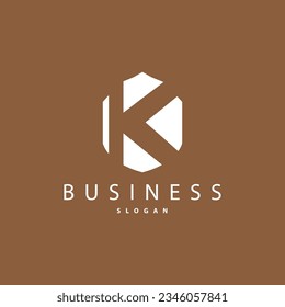 Minimal Initial K Letter Logo, Modern And Luxury Geometric Design, Icon Vector Template Element