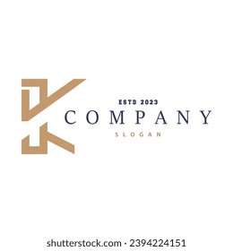 Minimal Initial K Letter Logo, Modern And Luxury Geometric Design, Icon Vector Template Element
