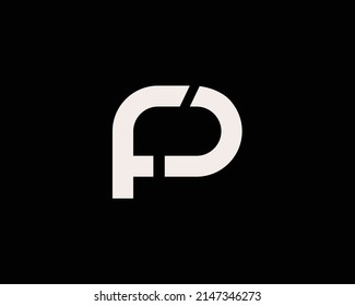 Minimal Initial Letter FD FP Vector Logo Design , Simple Monogram FD FP Icon 