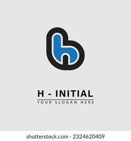 icono de la letra inicial mínima del logotipo H. Gráficos vectoriales simples estilo de ilustración plana elegante.