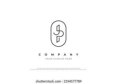 Minimaler Initial Letter JP Logo oder PJ Monogram Logo Design-Vektorgrafik