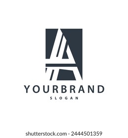 Minimal Initial A Letter Logo, Modern And Luxury Geometric Design, Icon Vector Template Element