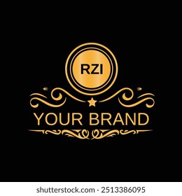 Minimal Initial RZI Logo Design with Handwriting Style Vector and Illustration